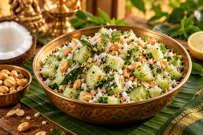 Khamang Kakdi (Maharashtrian Cucumber Salad)