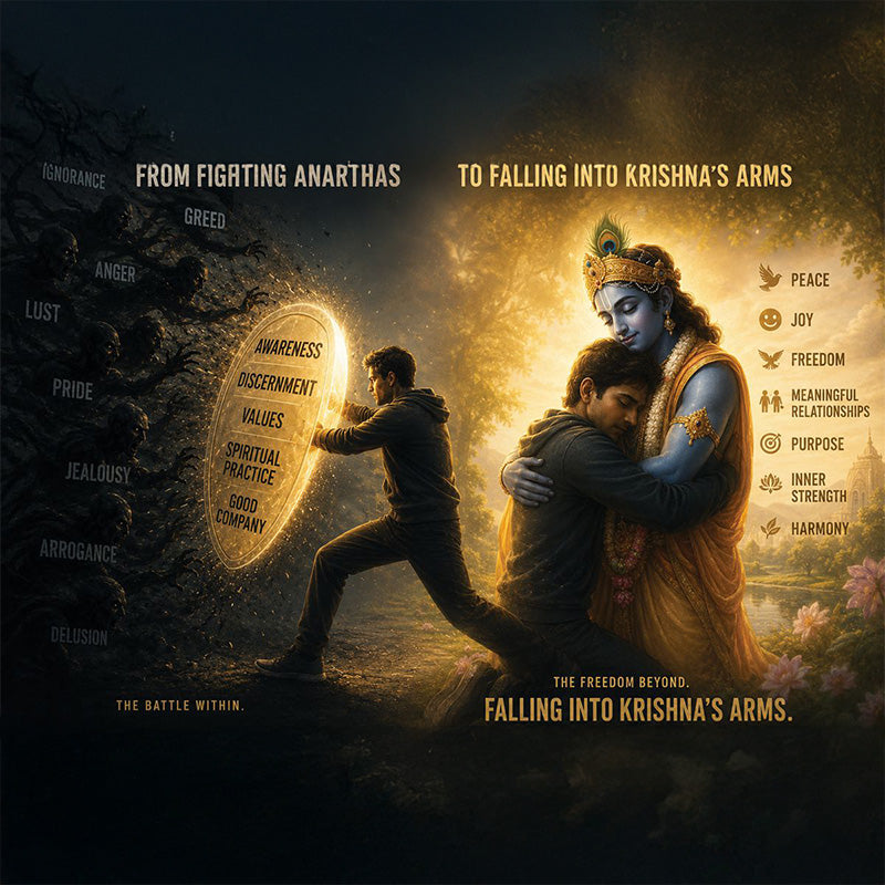 From Fighting Anarthas to Falling into Krishna’s Arms