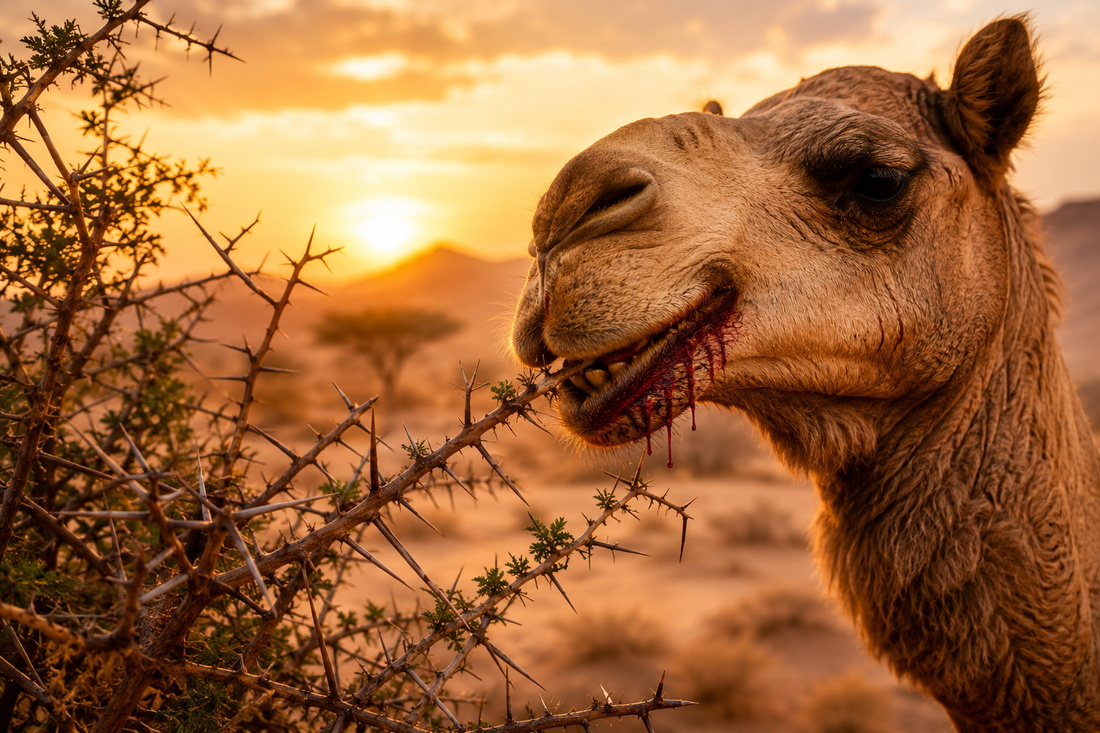 THE CAMEL AND THE THORNS