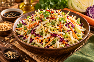 American Style Asian Cole Slaw Salad